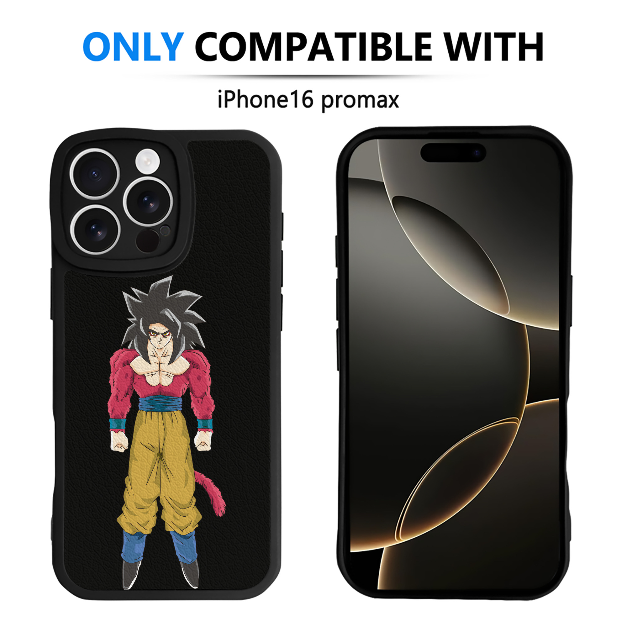 （画像用） ドラゴンボール 孫悟空（そん ごくう）Son Goku カカロット DRAGON BALL Kakarotto 【iPhone 16シリーズ対応】シリコンスマホケース（レザー調） 材質：シリコン
